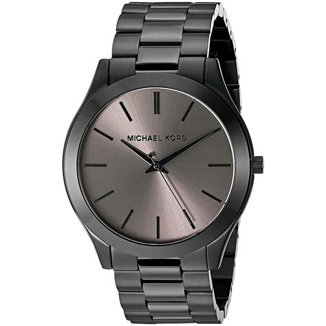 michael kors slim black watch men|mk watch for men price.